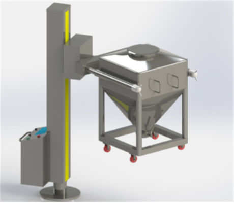 500kg / Batch Post Hopper Lifter อุปกรณ์ยกอุตสาหกรรม